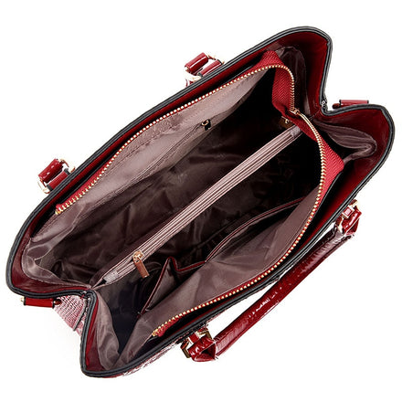 Women's PU leather handbag that works as a crossbody bag and a tote