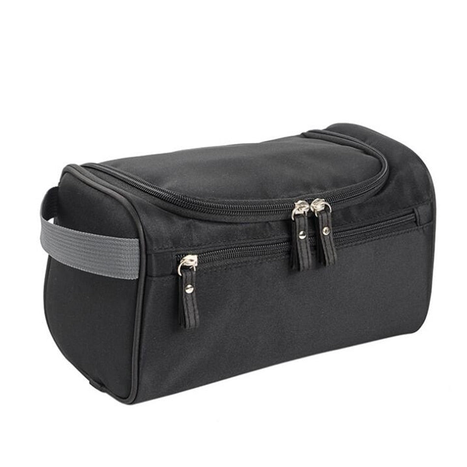 Men Travel Cosmetic Bag Functional Hanging Zipper Makeup Case Necessaries