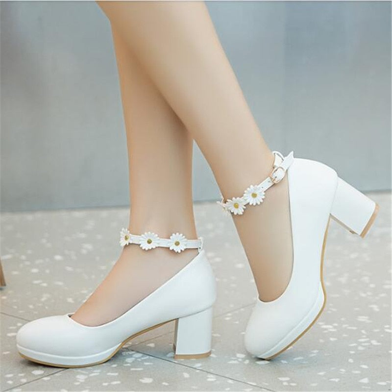 New Spring/Autumn Children Leather Shoes Girls Princess Baby High-heeled Shoes