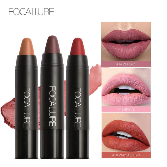 FOCALLURE 19 Colors Matte Lipsticks Waterproof Matte Lipstick Lip Sticks Cosmetic