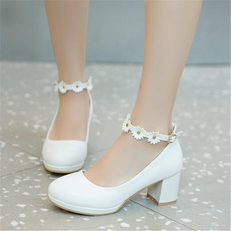 New Spring/Autumn Children Leather Shoes Girls Princess Baby High-heeled Shoes