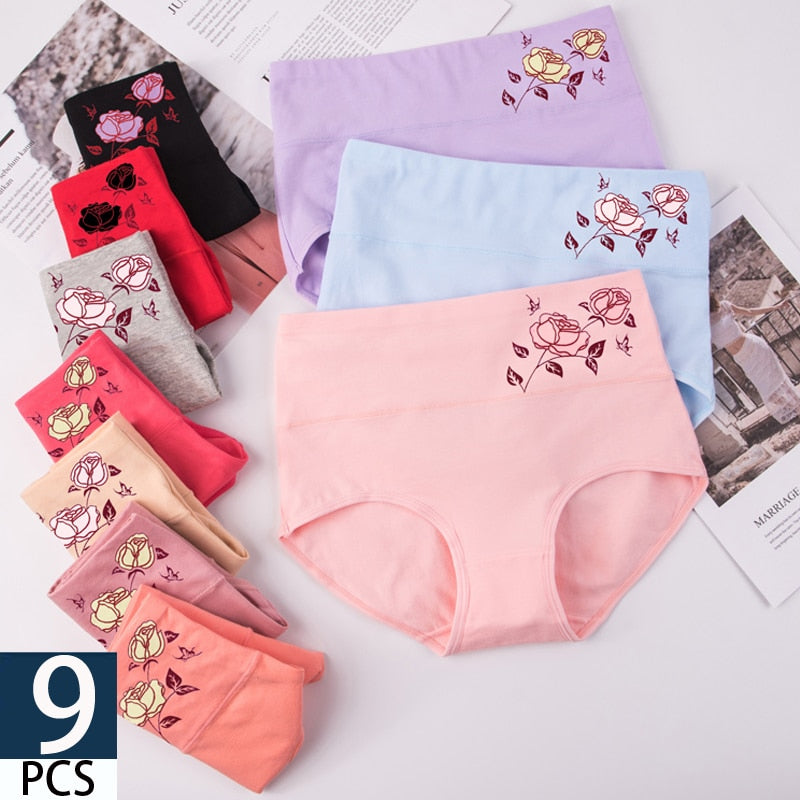 9Pcs woman panties fashionable Women&#39;s cotton panties sexy