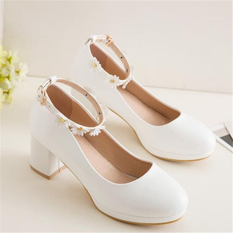 New Spring/Autumn Children Leather Shoes Girls Princess Baby High-heeled Shoes