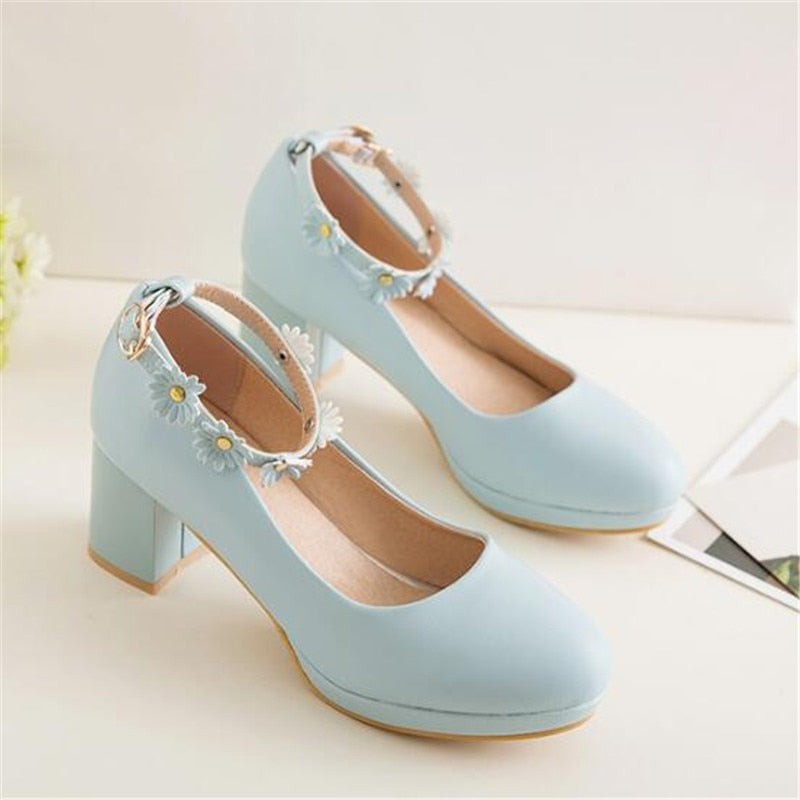 New Spring/Autumn Children Leather Shoes Girls Princess Baby High-heeled Shoes