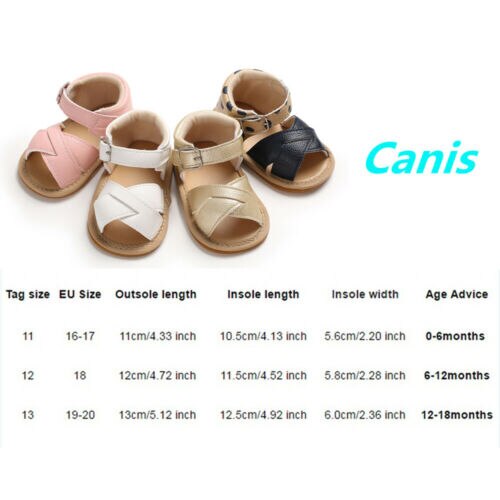 New Infant Baby Girl Casual Soft Sole Prewalker Summer Prewalker Shoes