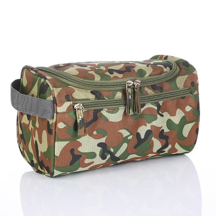 Men Travel Cosmetic Bag Functional Hanging Zipper Makeup Case Necessaries