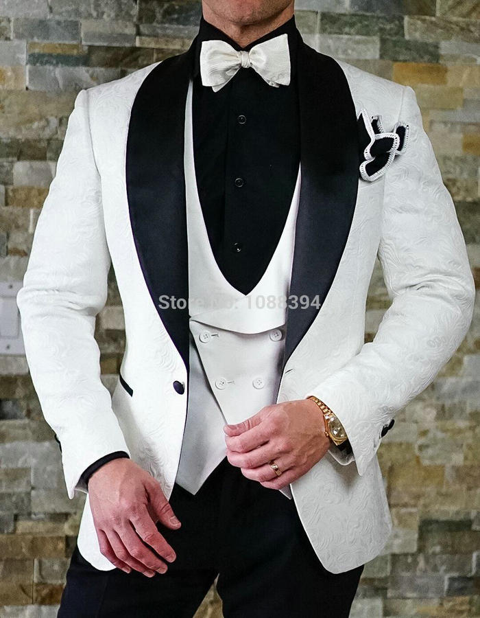 Men's Wedding Suits 2021 Italian Design Custom Made Black Smoking