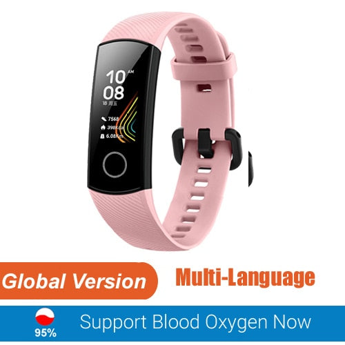 HONOR Band 5 Heart Rate Blood Oxygen Monitor Swimming 50AM Waterproof Fitness