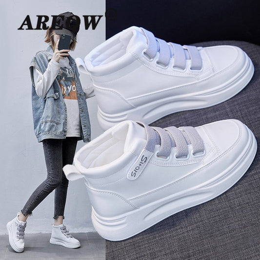 2025 Women’s Casual Sneakers – Breathable Autumn Flock Shoes