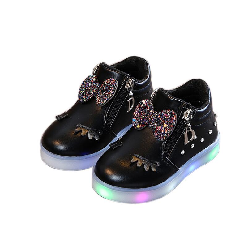 Glowing Led Kids Shoes For Girls Boys Spring Autumn Basket Led Children