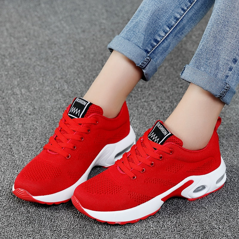 Sneakers Running Shoes Outdoor Sports Shoes Breathable Mesh Comfort Running Shoes Air Cushion Lace Up