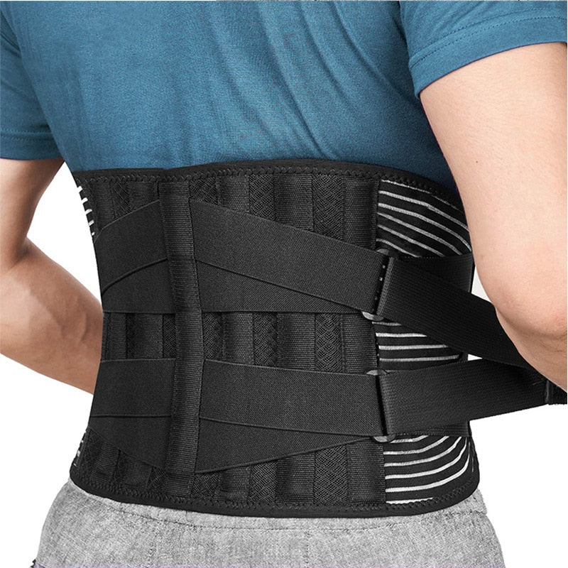 Double Pull Back Lumbar Support Belt Waist Orthopedic Brace Men Women