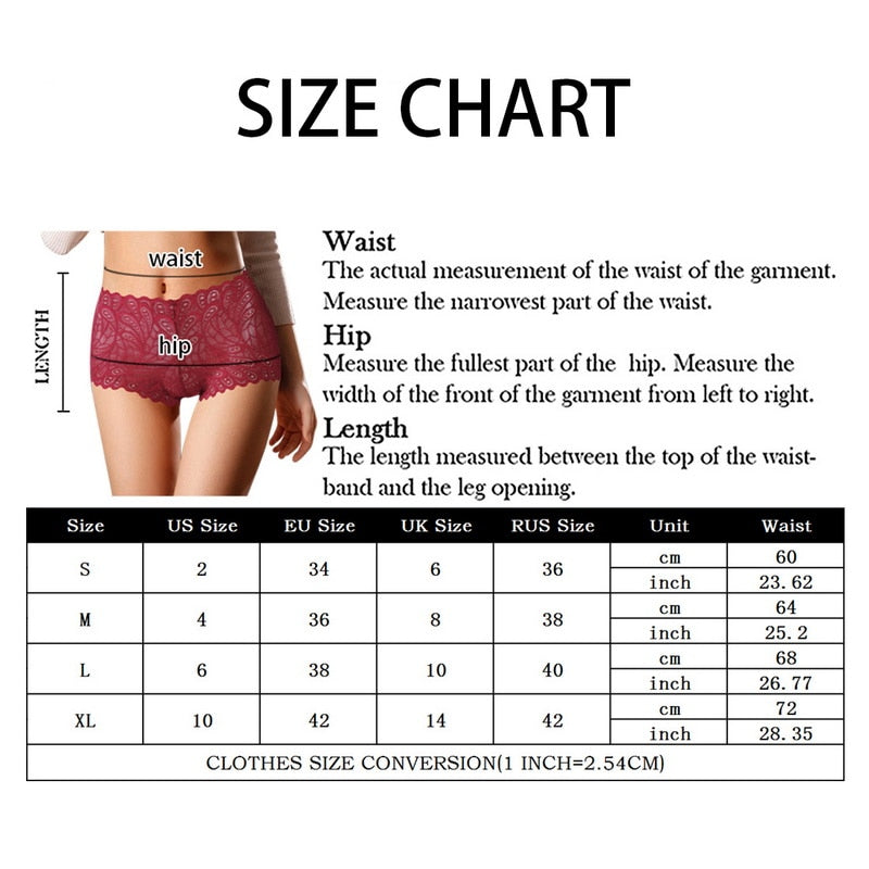 Sexy Lace Lingerie Women Hollow Out Boxers Fashion Women