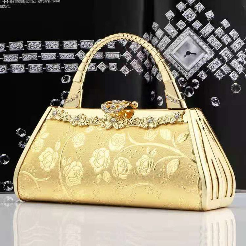 Women Luxury Handbags Diamonds Metal Small Day Clutch Party Evening Dress Evening