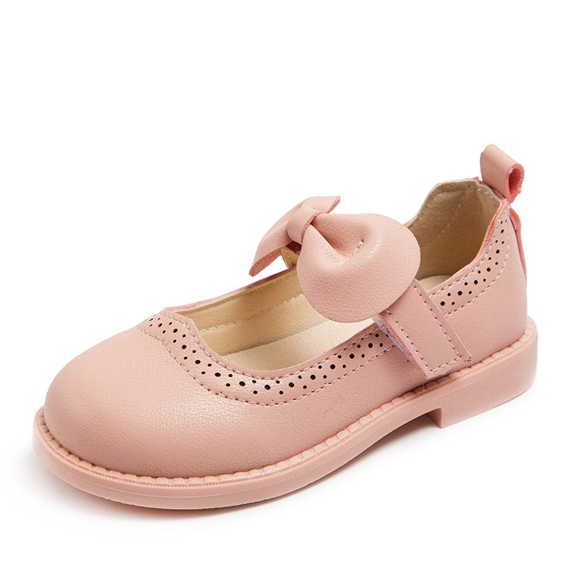 Spring Autumn Children Baby Bowknot Princess Leather Shoes For Kids Girls