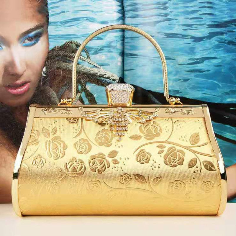 Women Luxury Handbags Diamonds Metal Small Day Clutch Party Evening Dress Evening