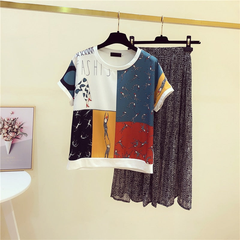 2025 Women’s Vintage Print Loose T-Shirt – Short Sleeve Summer Top