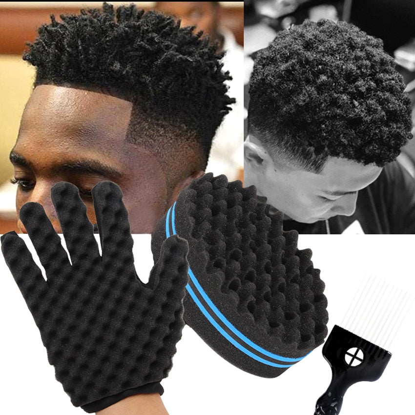 Barber Shop Men Hair Braider Twist Sponge Gloves African Hair