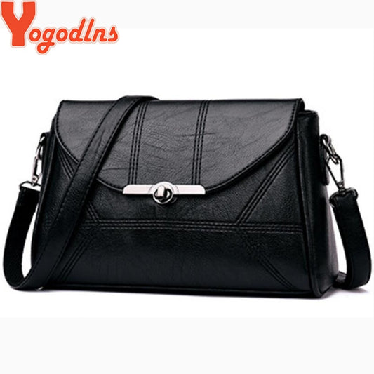 Yogodlns Simple Designer Women Shoulder Bag Fashion Handbag and Purse PU Leather Crossbody Bags for Women 2022 New Black&amp;Winered