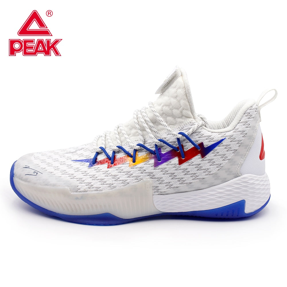 PEAK Men Basketball Shoes Lou Williams Lightning Rebound Sneakers Gym Outdoor Anti-slip Wearable Train Breathable Sports Shoes