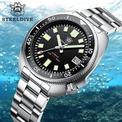 SD1970 Steeldive Brand 44MM Men NH35 Dive Watch with Ceramic Bezel