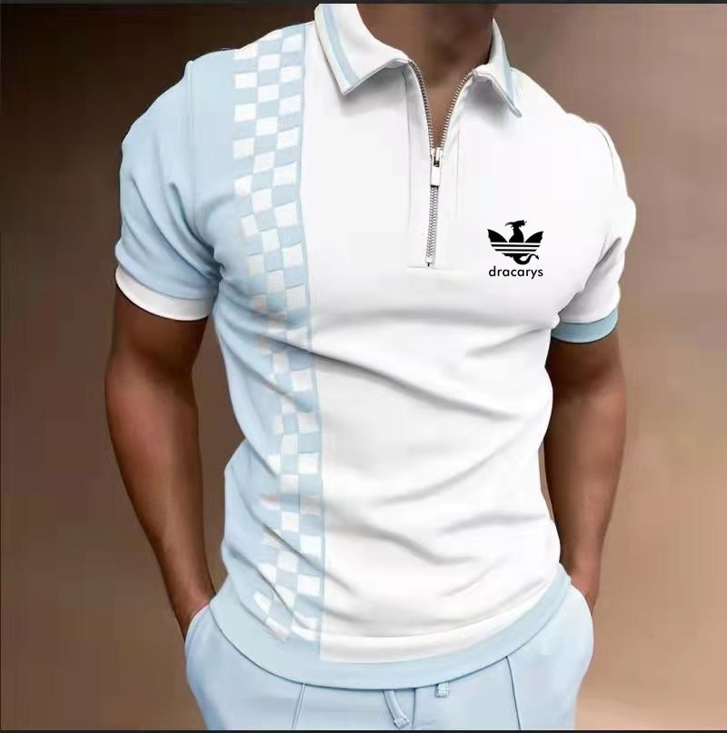 Men Patchwork Polo shirt 2021 Summer Model Tops Short Sleeve Casual Polo shirt