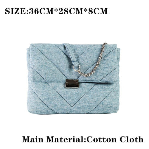 Luxury designer jeans bags women denim chain crossbody bags for women