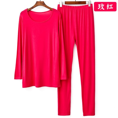 Plus Size Modal Cotton Pajamas for Women – 110KG Spring, Fall, Winter Sleepwear