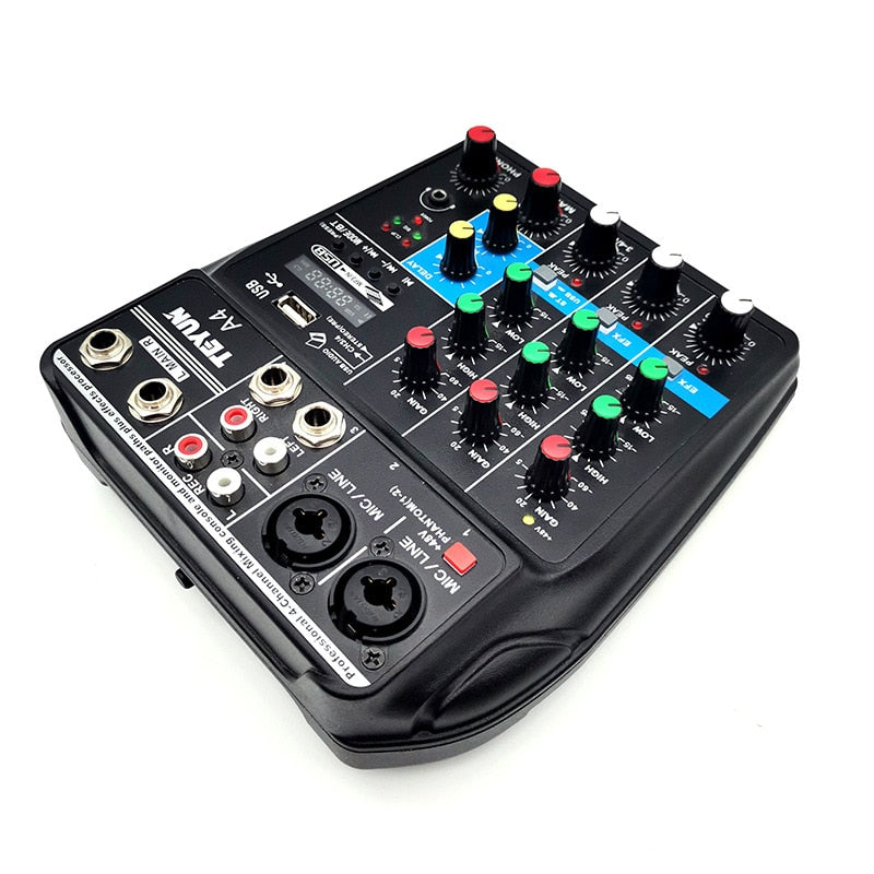 Console de mixage sonore Bluetooth USB enregistrement ordinateur 48V