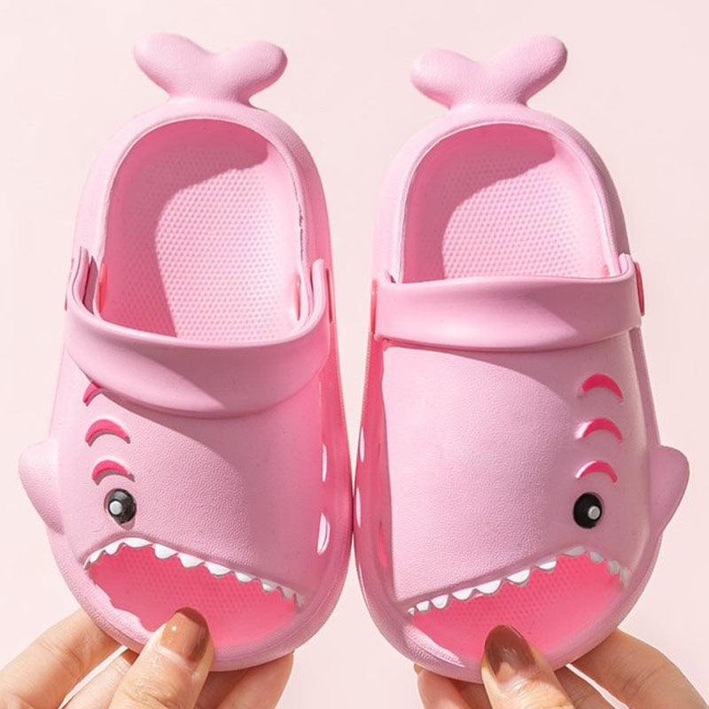 Children Slippers Kids Sandals Cartoon Shark Summer Toddler Boys Girls