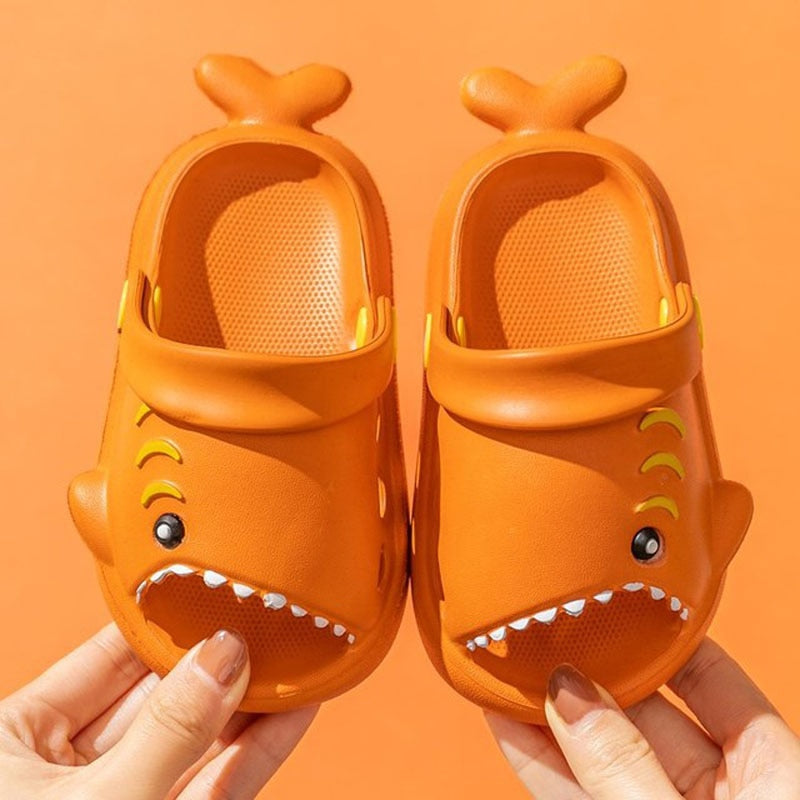 Children Slippers Kids Sandals Cartoon Shark Summer Toddler Boys Girls