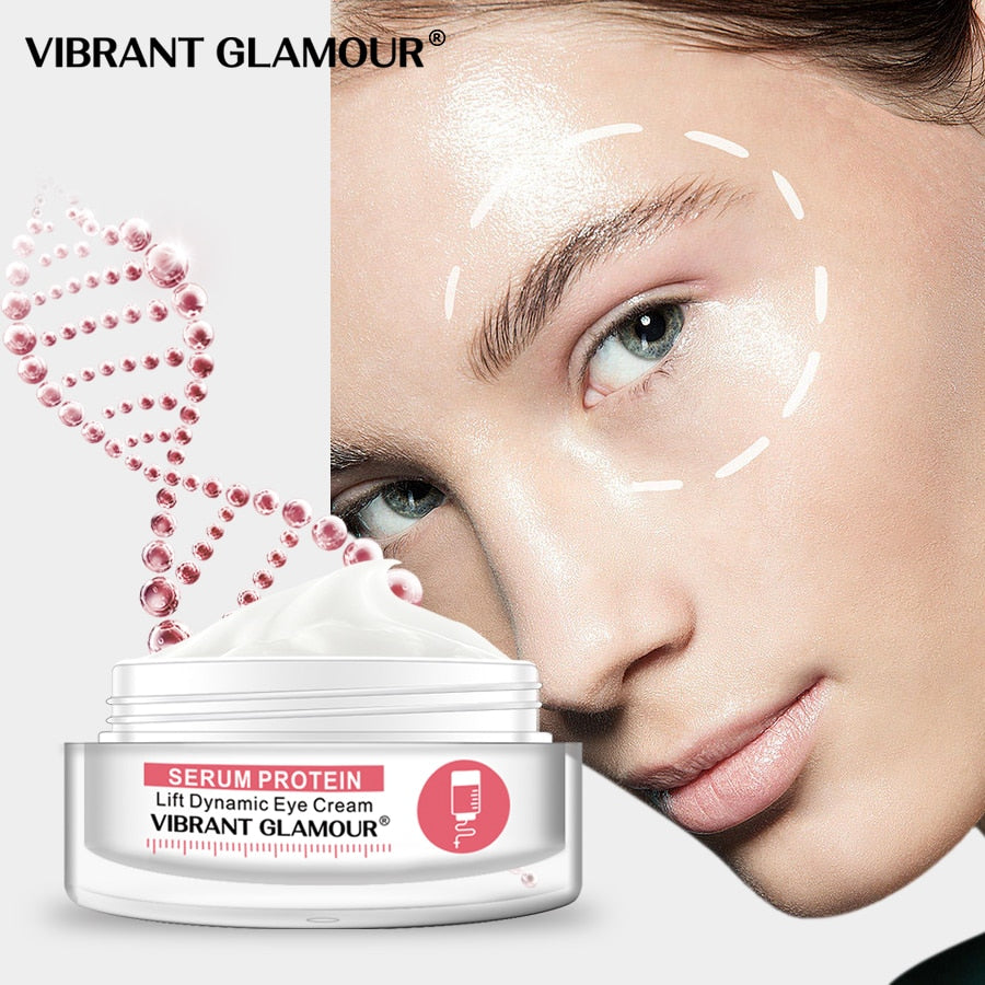 VIBRANT GLAMOUR Serum Protein Snail Eye Cream Anti-Aging Wrinkle Remover