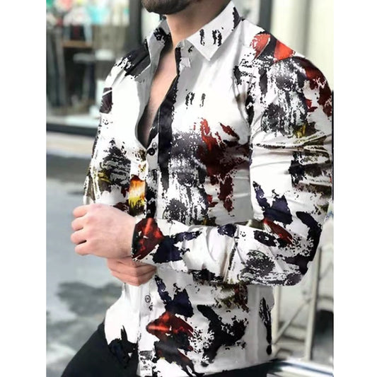 2025 Men’s Slim-Fit Shirt – Autumn Casual Turn-Down Collar Streetwear