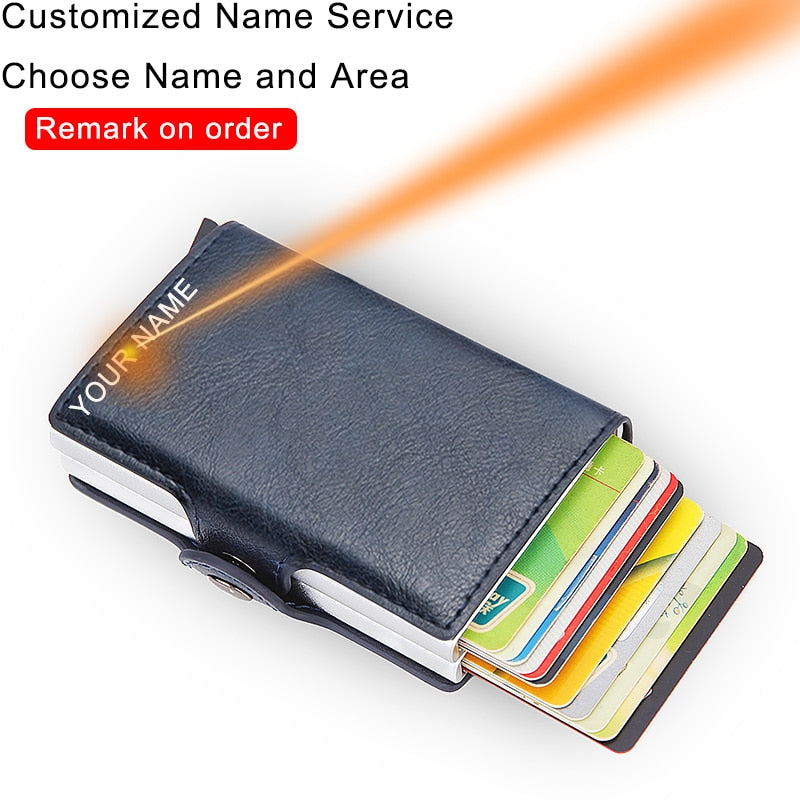 Rfid Blocking Protection Men id Credit Card Holder Wallet Leather