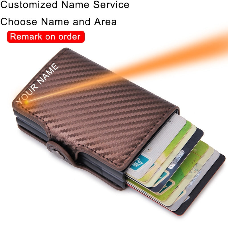 Rfid Blocking Protection Men id Credit Card Holder Wallet Leather