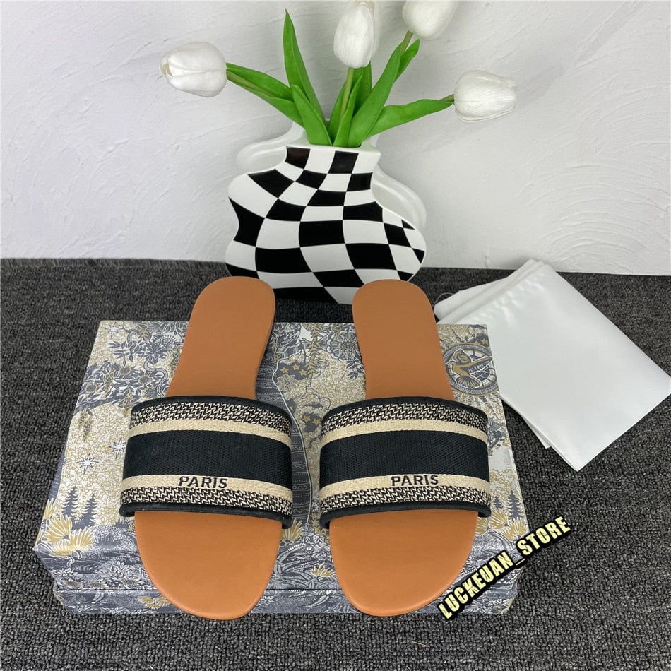 Women Shoe Slippers Woman Pumps Ladies Sandals Leather Slipper Flip Flops