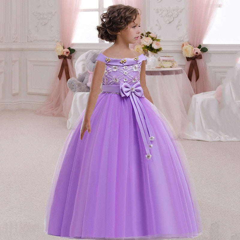 Baby Girls' Princess Ball Gown – Elegant Party & Wedding Bridesmaid Dress