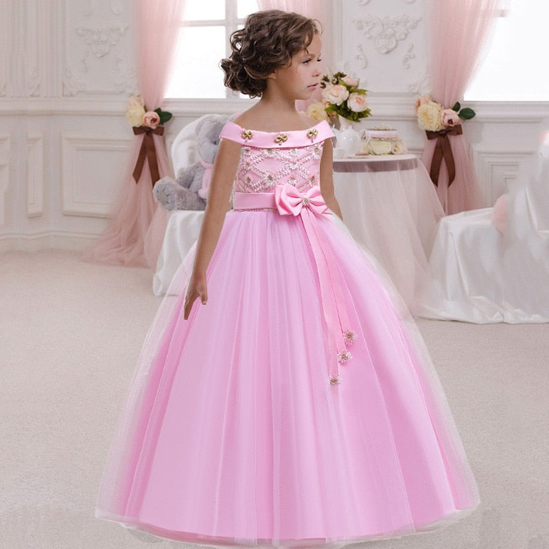 Baby Girls' Princess Ball Gown – Elegant Party & Wedding Bridesmaid Dress