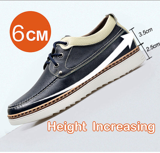 Vanmie Casual Men Shoes Genuine Leather Black Men Shoes