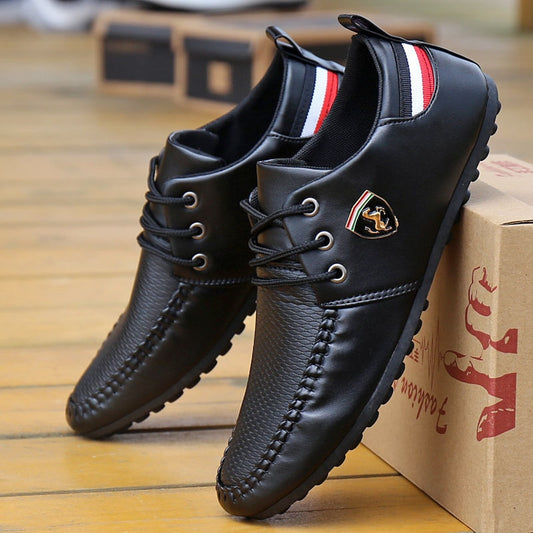 Spring Fashion Leather Shoes for Men Casual Loafers Moccasins High Quality