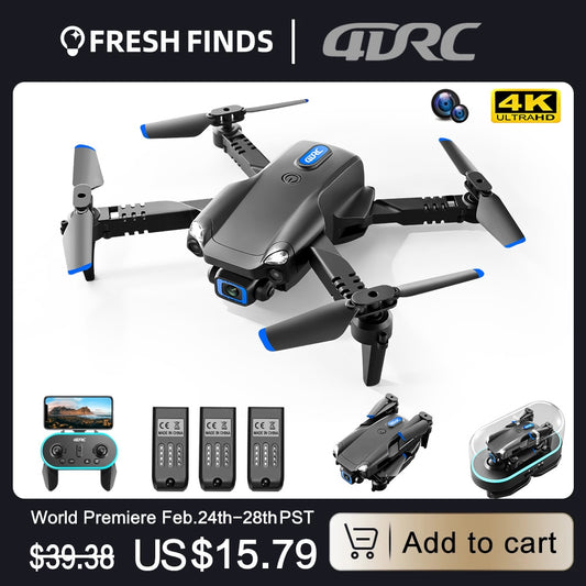 4DRC V20 Drone – 4K HD Dual Camera FPV Quadcopter with Foldable Design