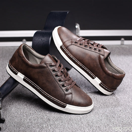 Men Leather Casual Shoes Men Sneakers 2022 Autumn Brand Mens