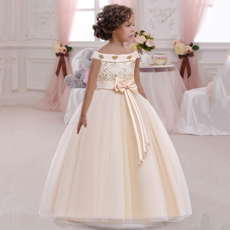 Baby Girls' Princess Ball Gown – Elegant Party & Wedding Bridesmaid Dress