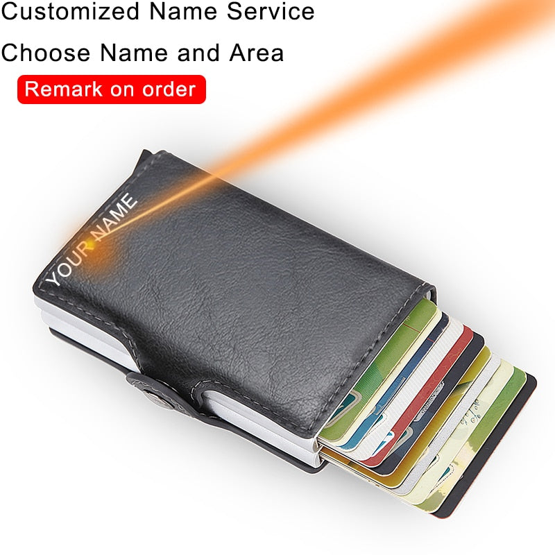 Rfid Blocking Protection Men id Credit Card Holder Wallet Leather