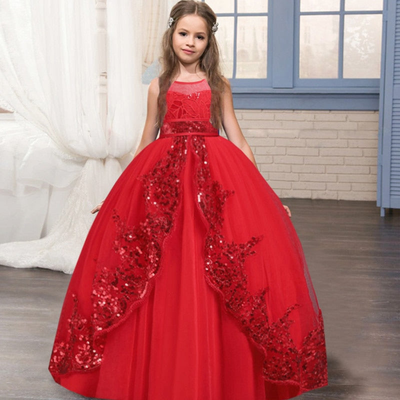 Baby Girls' Princess Ball Gown – Elegant Party & Wedding Bridesmaid Dress