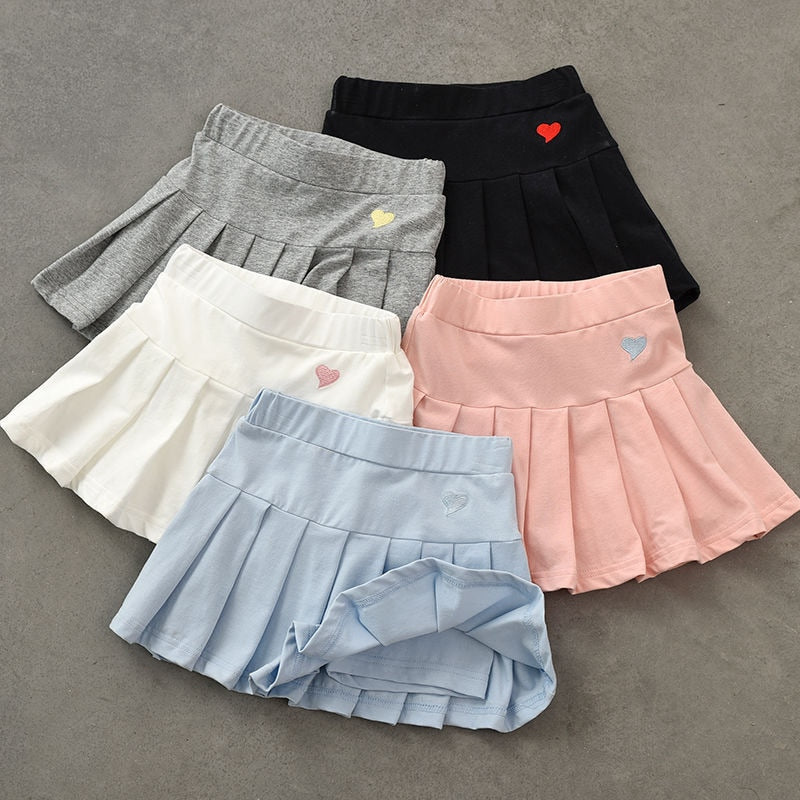 School Girls Skirt Summer 2022 Toddler Casual Pleated Skirts Cute Kids