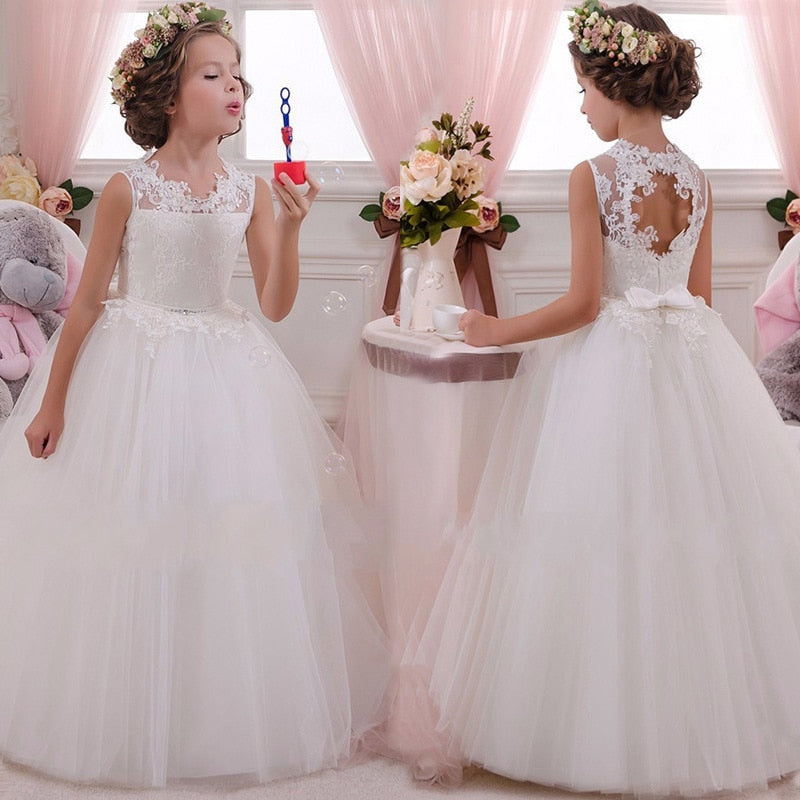 Baby Girls' Princess Ball Gown – Elegant Party & Wedding Bridesmaid Dress