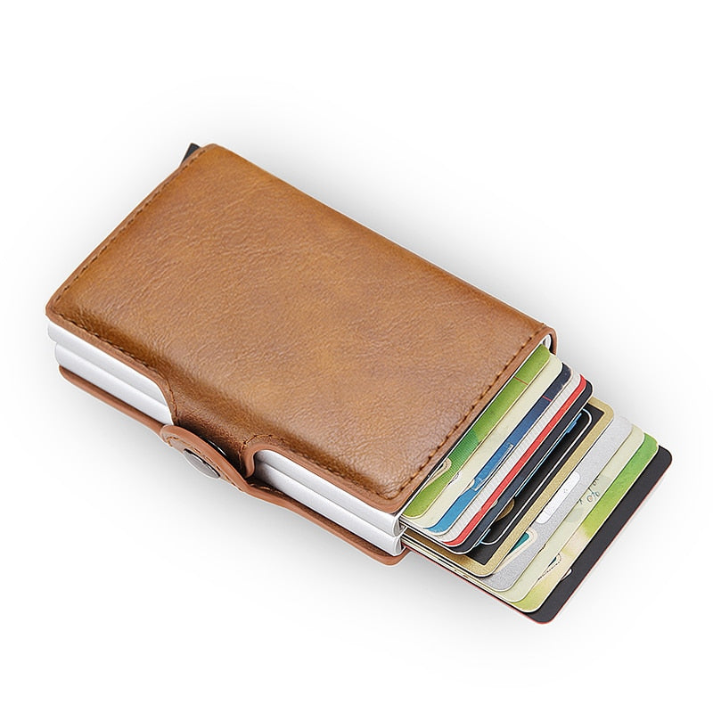 Rfid Blocking Protection Men id Credit Card Holder Wallet Leather