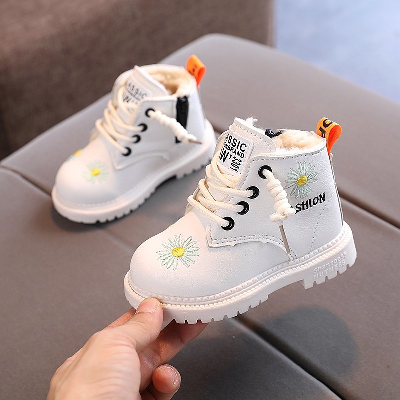 2022 Winter Warm Children Boots Girl Boys Fashion Plush Sneakers Baby Plush Snow Boots Kids