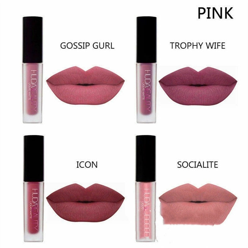 Lip Gloss Mini Lip Glaze Set Four Matte Waterproof